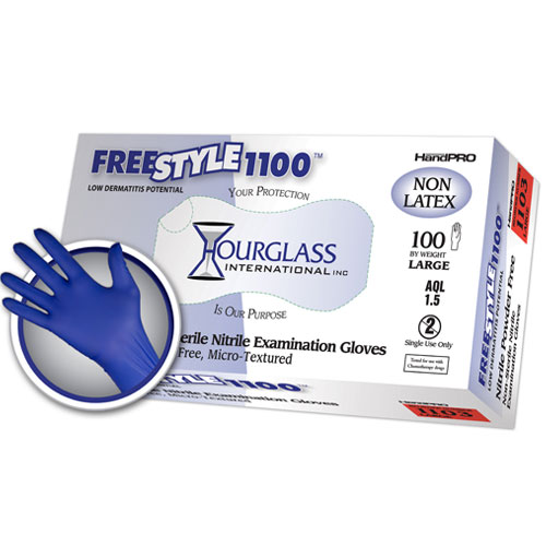 HandPRO® FreeStyle1100™ Nitrile Exam Gloves with Low Dermatitis Potential