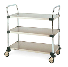 Stainless Three-Shelf Utility Cart